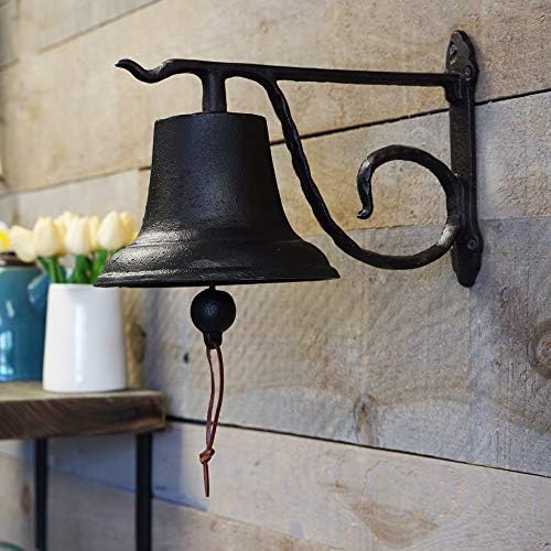 NACH Rustic Cast Iron Doorbell in Antique Black