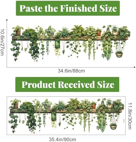 Nature Green Plants Peel and Stick Wall Decals