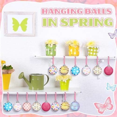 Zeyune 16 Pcs Halloween Ball Ornaments with Sequins