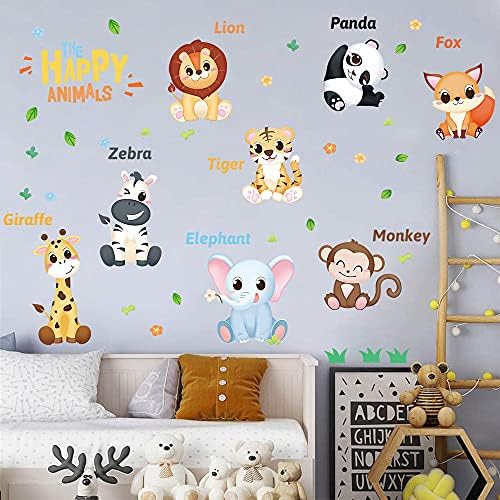 Supzone Eco-Friendly Animal Wall Decals for Kids
