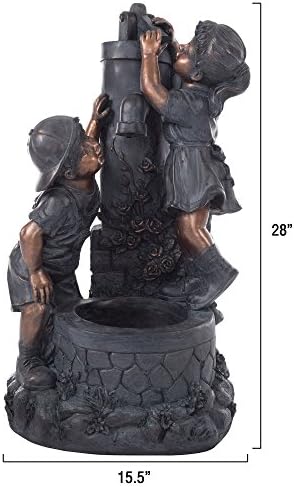 Pure Garden Outdoor Fountain with Boy and Girl Statue