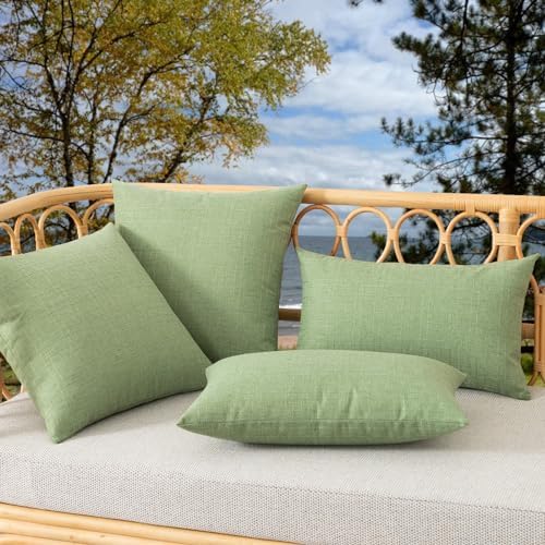Kevin Textile 2 Pack Outdoor Waterproof Pillow Covers Sage Green