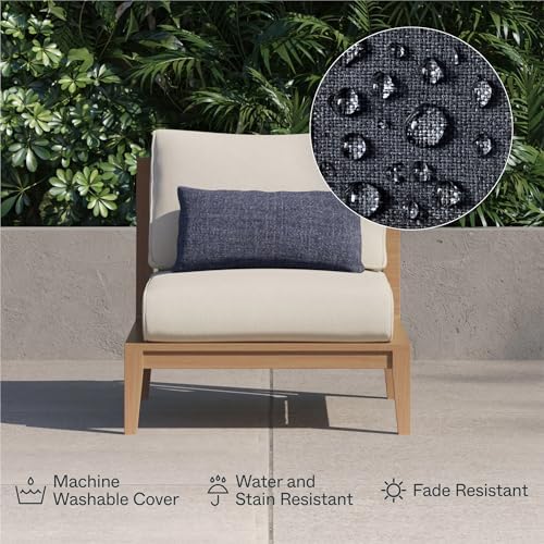 Outer Outdoor Throw Pillow with Palisades Gray Stripe
