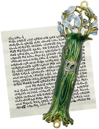 MrMrKura Mezuzah Scroll Door Holder Bright Green