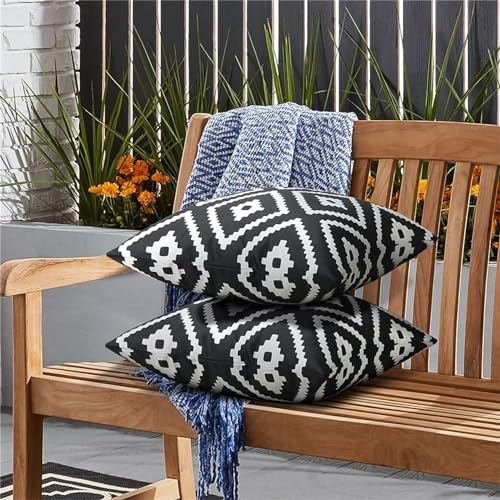 Adabana Waterproof Boho Pillow Covers for Outdoor Use