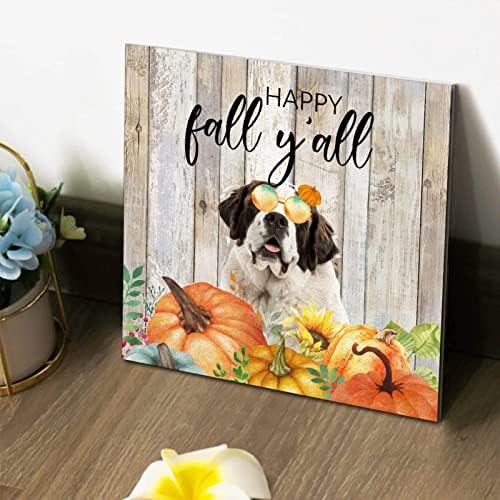 Thanksgiving Hello Fall Decorative Wood Sign 10x10in