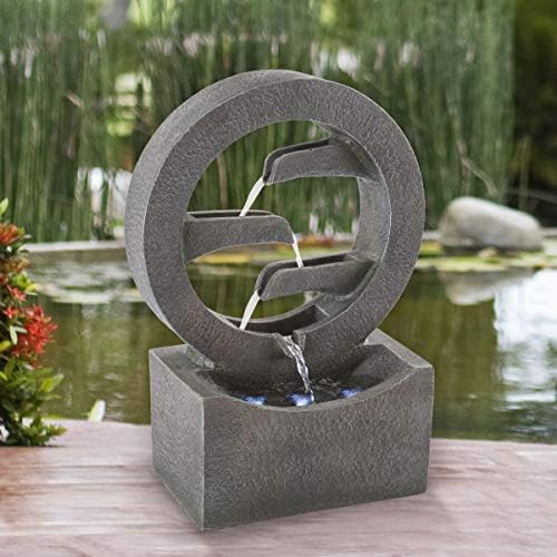 Pure Garden 4 Tier Water Fountain with LED Lights
