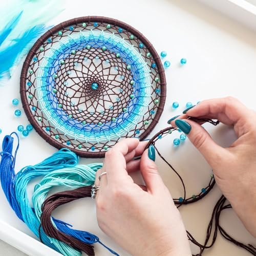 PATIKIL DIY Dream Catcher Kit Green 4 Style