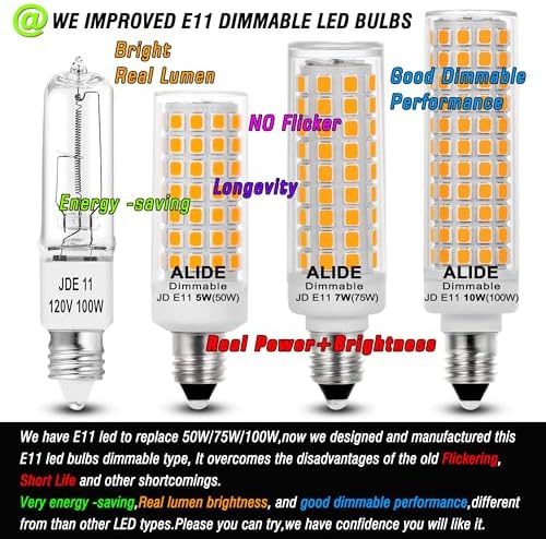 ALIDE E11 LED Bulbs 10W 1000LM Dimmable Warm White 2700K