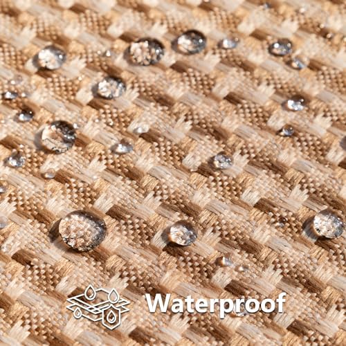 Kevin Textile Waterproof Outdoor Throw Pillow Covers Pack of 2 Light Brown