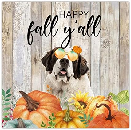 Thanksgiving Hello Fall Decorative Wood Sign 10x10in