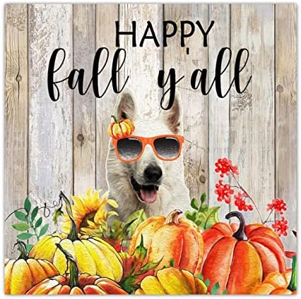 Thanksgiving Hello Fall Decor Wooden Plaque 12x12in