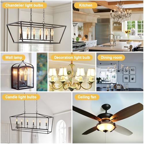 Qualilux Dusk to Dawn Candelabra LED Bulbs 6-Pack CA11 E12