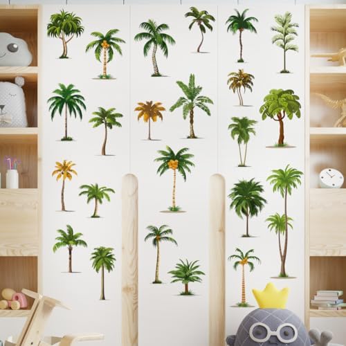 MEFOSS Tropical Palm Tree Wall Stickers for Kids Room