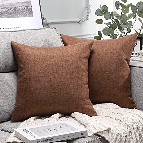 OTOSTAR 2-Piece Waterproof Outdoor Throw Pillow Covers