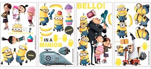 Minions Despicable Me 2 Peel and Stick Wall Decals