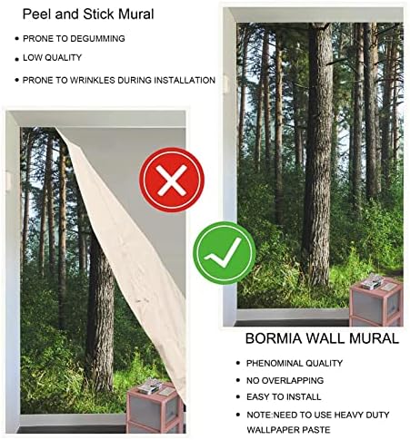Bormia Fresh Green Tree and Road Wall Mural 151x105