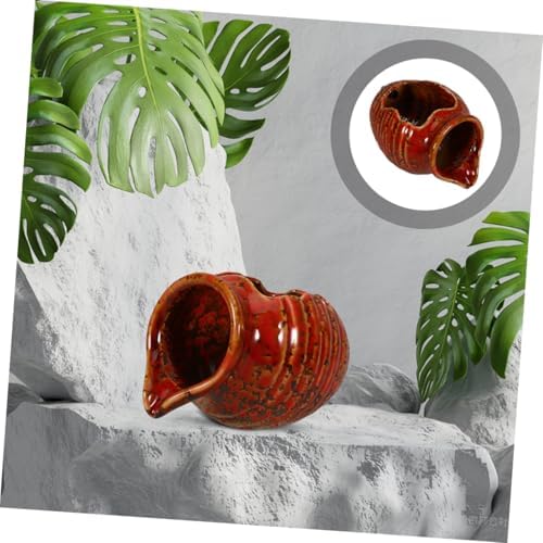 Elegant Red Ceramic Tabletop Waterfall Fountain for Zen Decor