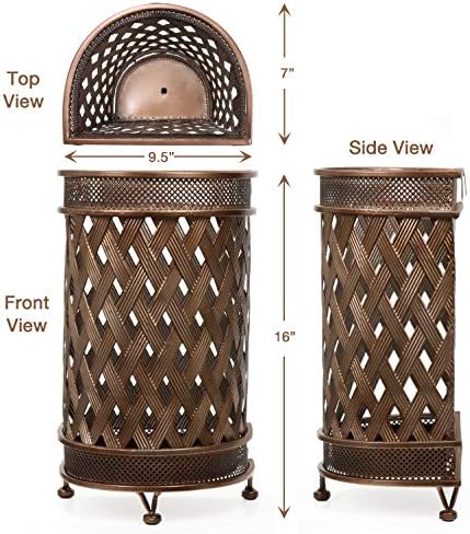 Dualplex Umbrella Stand with Antiques Look and Removable Drip Tray