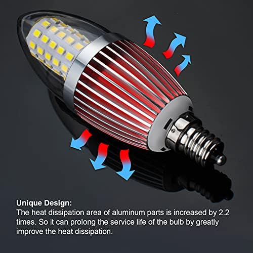 Geeze LED Candelabra Bulb Non-Dimmable 12W 1200 Lumens E12 Base