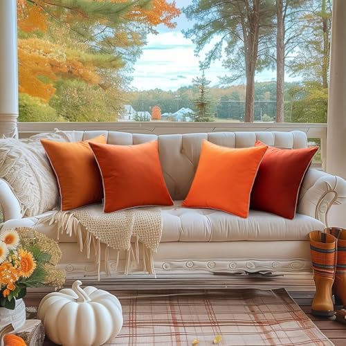 MIULEE Fall Pack of 2 Waterproof Pillow Covers