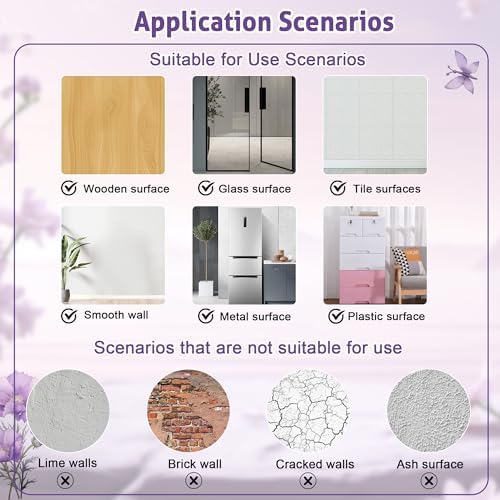 9 Piece Flower Wall Decals for Spring Decor
