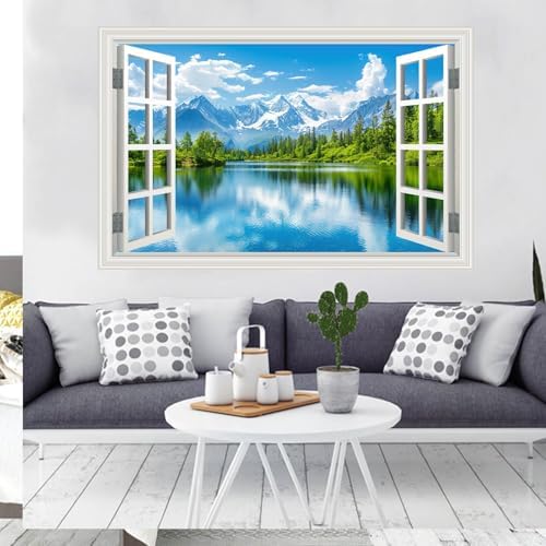 Fake Window Wall Mural 48x32 Set of 2 Sheets