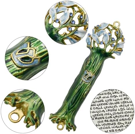 MrMrKura Mezuzah Scroll Door Holder Bright Green