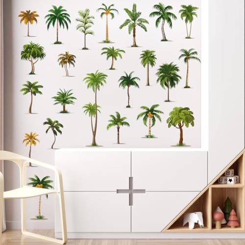 MEFOSS Tropical Palm Tree Wall Stickers for Kids Room