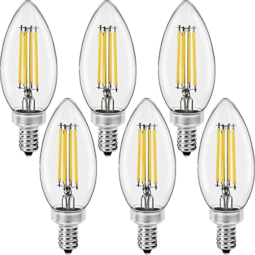 Great Eagle Candelabra B11 LED 3000K 60W 500 Lumens 6 Pack