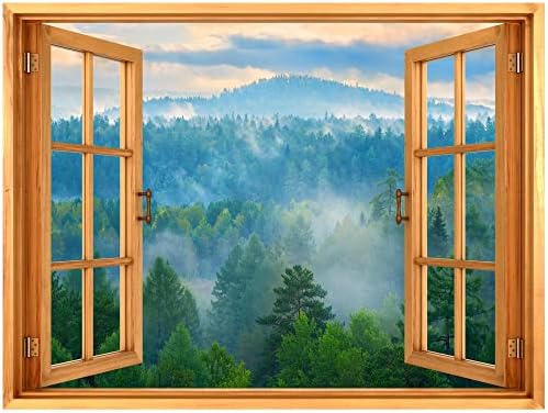 Wall26 Lush Green Tree Forest Wall Sticker 24x32