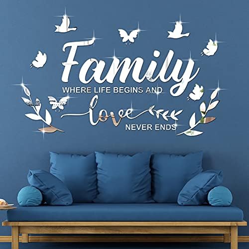 Zonon 3D Acrylic Mirror Wall Decor Set