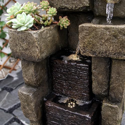 YZM 4272 Inch Modern Stacking Bricks Water Fountain