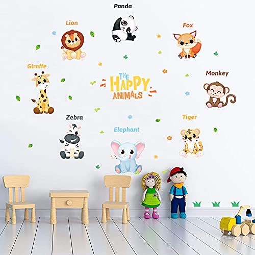 Supzone Eco-Friendly Animal Wall Decals for Kids