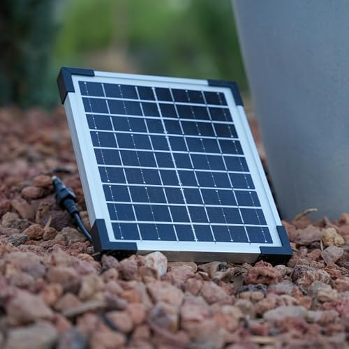 XBrand 34 Inch Solar Pot Fountain with Amphora Design Gray