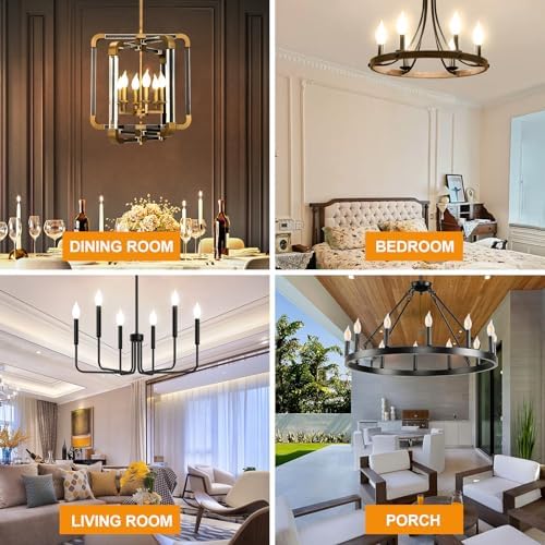Decoaui E12 LED Chandelier Light Bulbs 6-Pack
