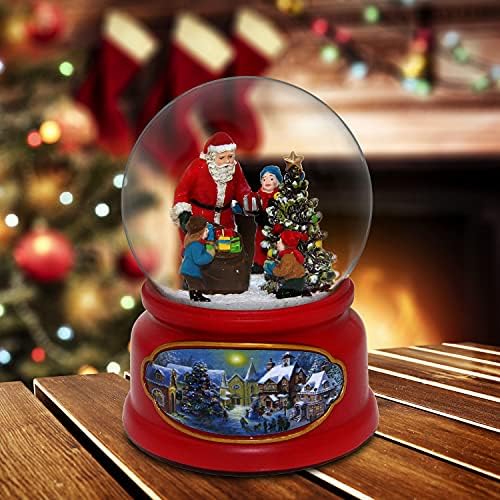 San Francisco Music Box Company Santa With Kids Snow Globe