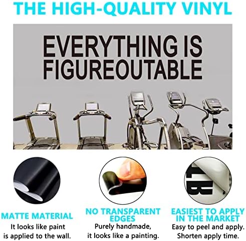 AnFigure Office Quotes Wall Stickers - Inspirational Gym Vinyl Art for Workspaces