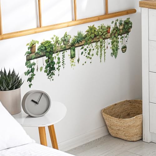 Nature Green Plants Peel and Stick Wall Decals