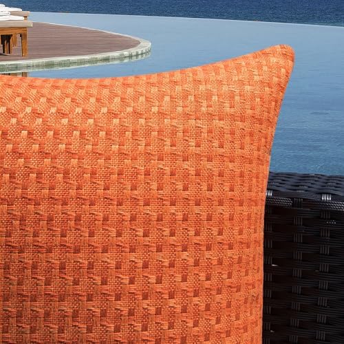 Kevin Textile Fall Waterproof Throw Pillow Covers Pack of 2 Burnt Orange