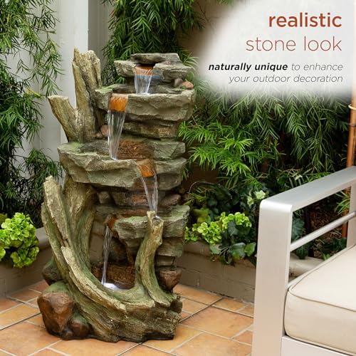 Alpine Corporation TZL292 Gray Outdoor Fountain