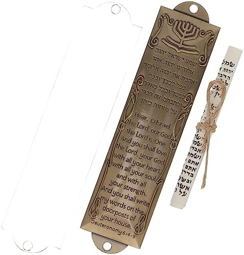 Bless This House Brass Mezuzah Door Ornament