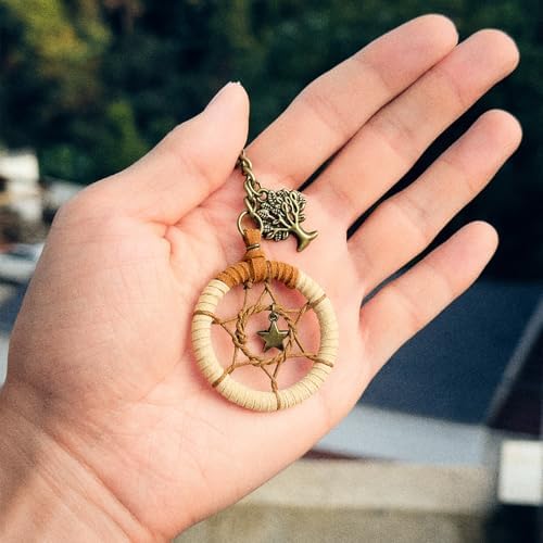 Retro Style Handmade Dream Catcher with Tree of Life Accessories