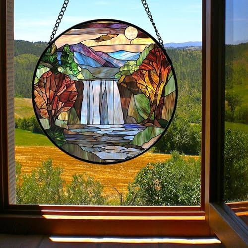 Stained Glass Suncatcher Window Hanging for Home Decor