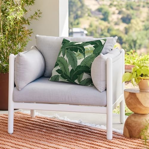Melody Elephant Swaying Palms Green Throw Pillow Set of 2