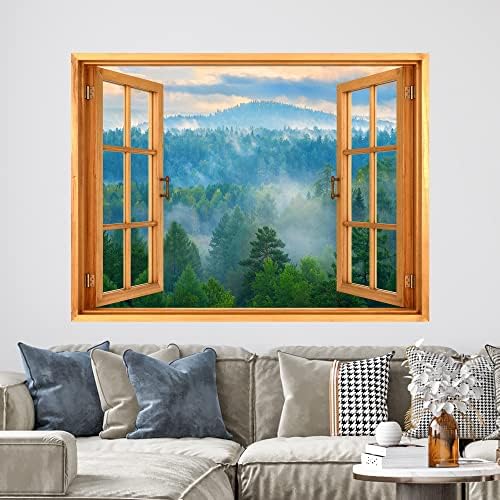 Wall26 Lush Green Tree Forest Wall Sticker 24x32