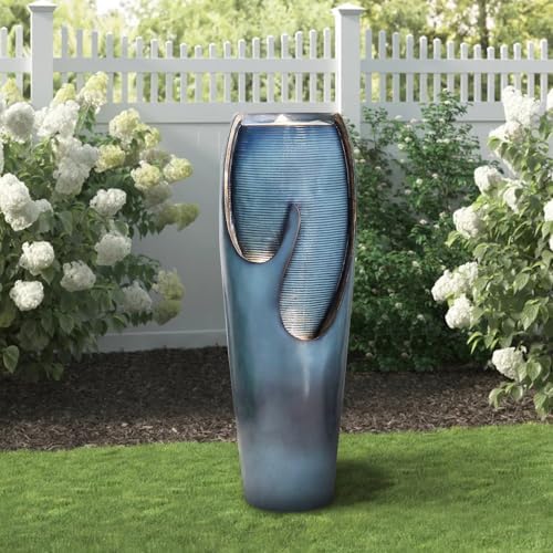 Watnature 387 Tall Outdoor Water Fountain with LED Lights and Pump