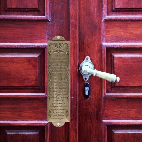 Luxshiny Jerusalem Mezuzah Case with Scroll