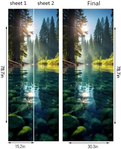 REDAMANCY 3D Door Murals Vinyl Stickers