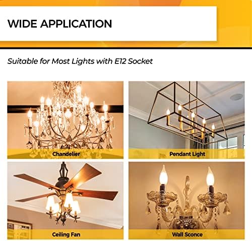 Hizashi 25 Watt Candelabra LED Bulbs 12 Pack